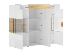 Skænk Torsone 100 (Hvid + Glansfuld hvid + San remo eg)