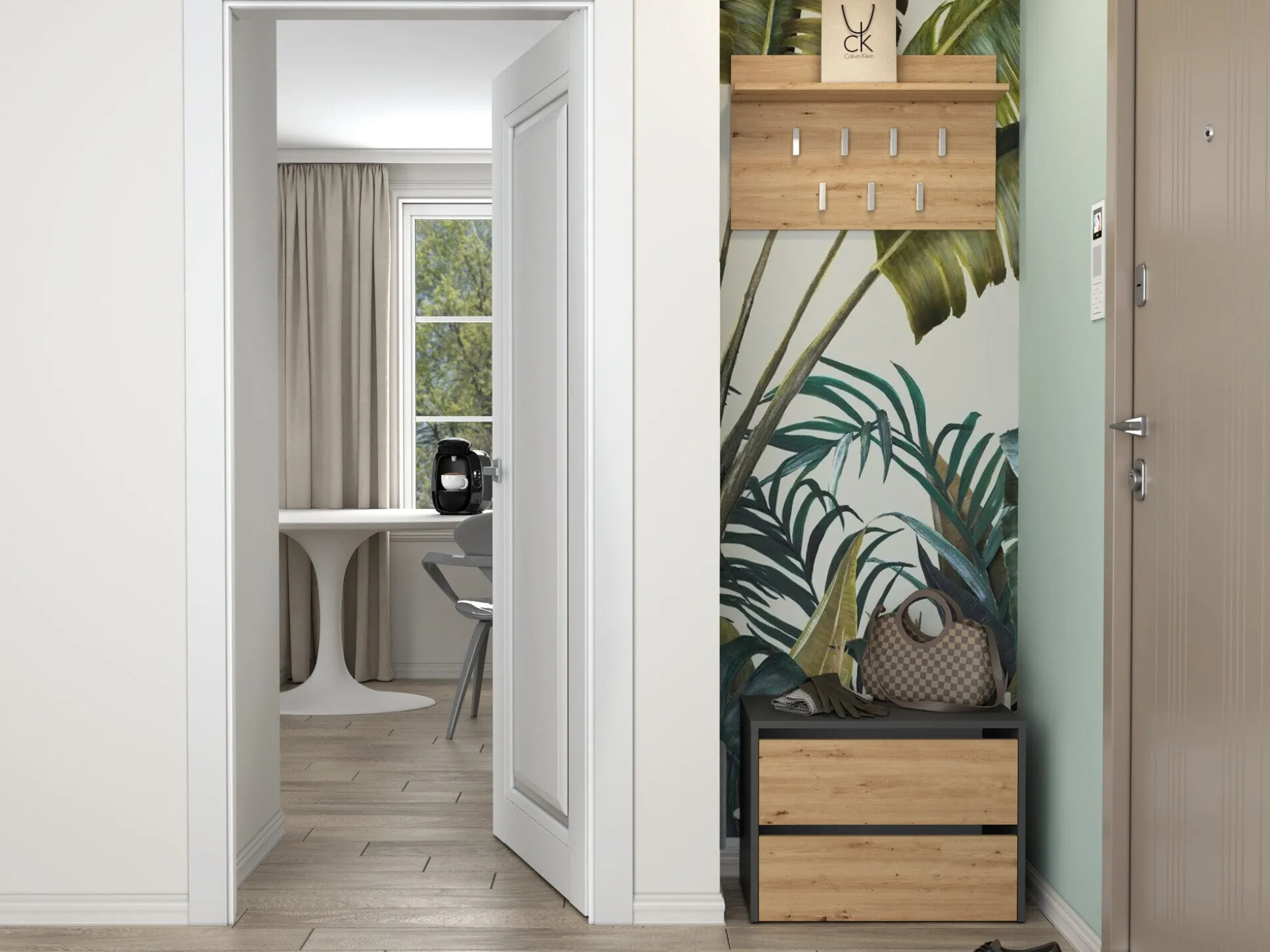 Skoskab Mandeville 222 (Antracit + Artisan eg)