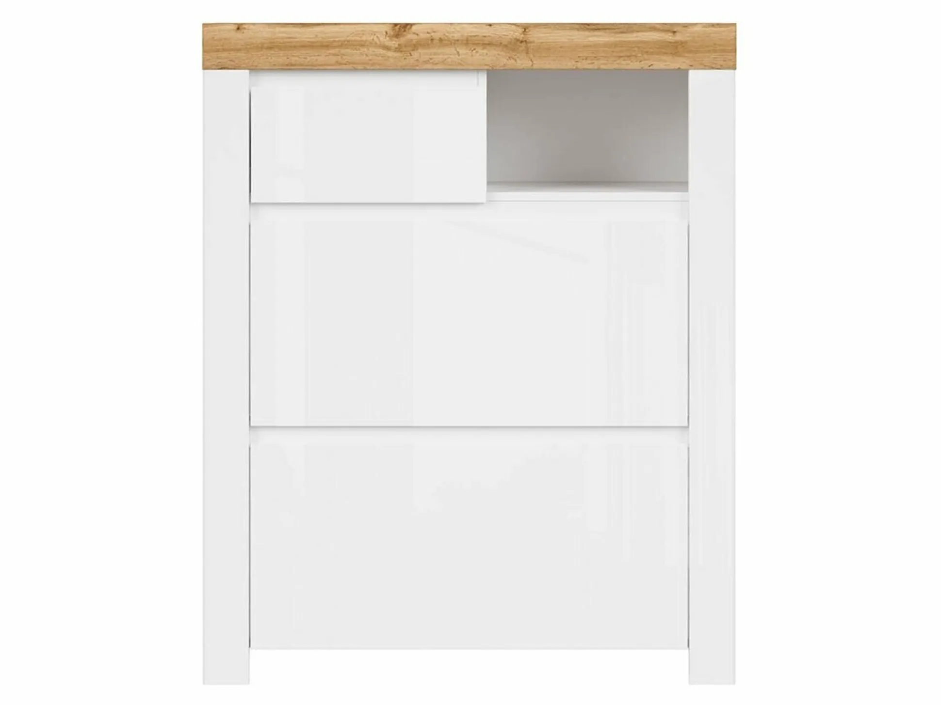 Skoskab Sonsoru 119 (Hvid + Glansfuld hvid + Wotan eg)