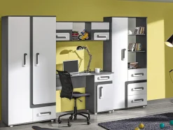 Skrivebord Aviseve 100 (Antracit + Hvid)