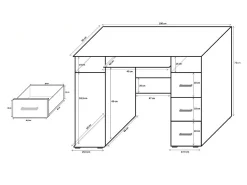 Skrivebord Cirevau 129 (Hvid)
