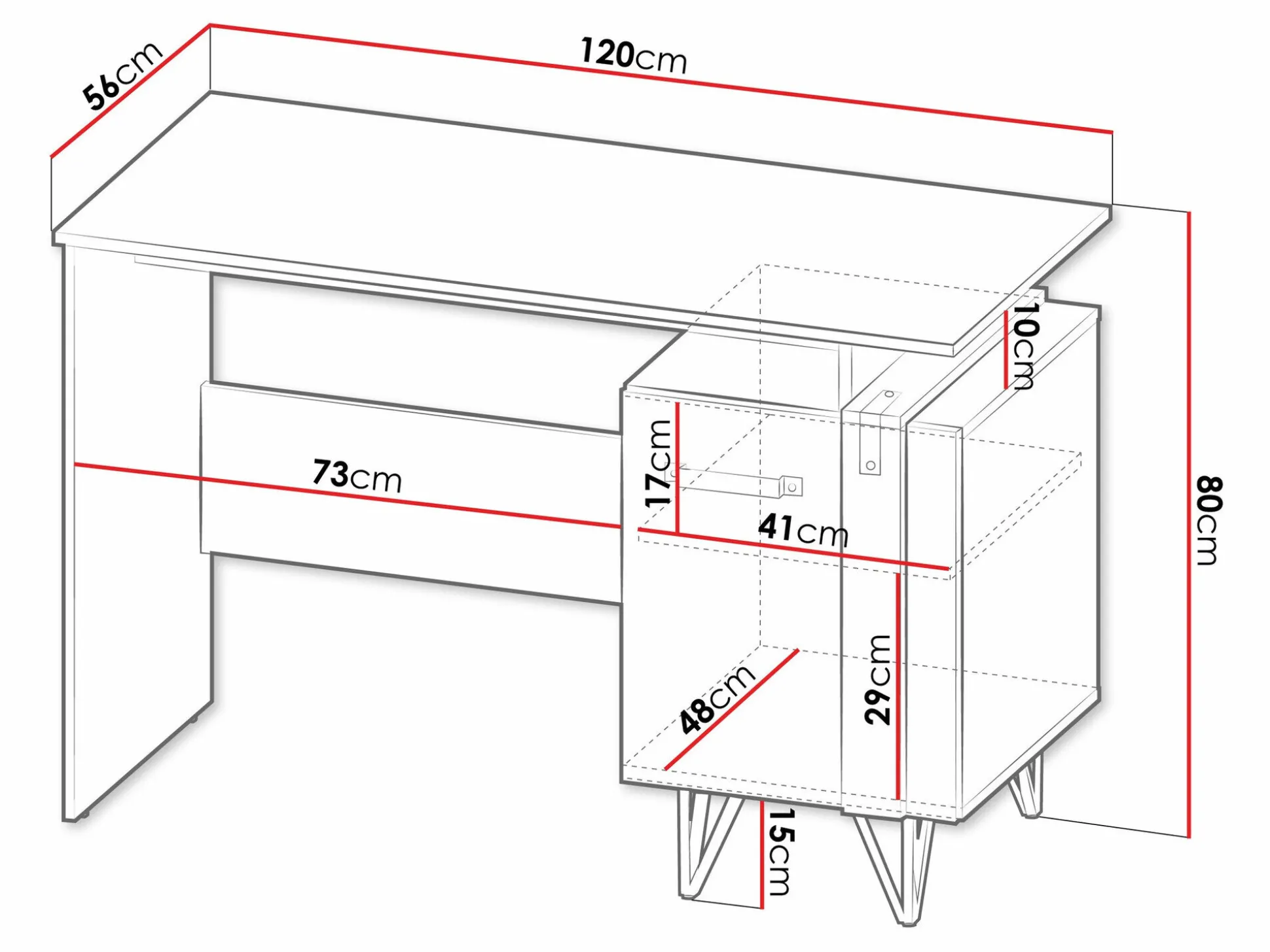 Skrivebord Domdele 108