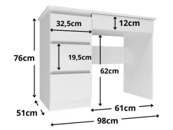 Skrivebord Elbvelu 108 (Hvid)