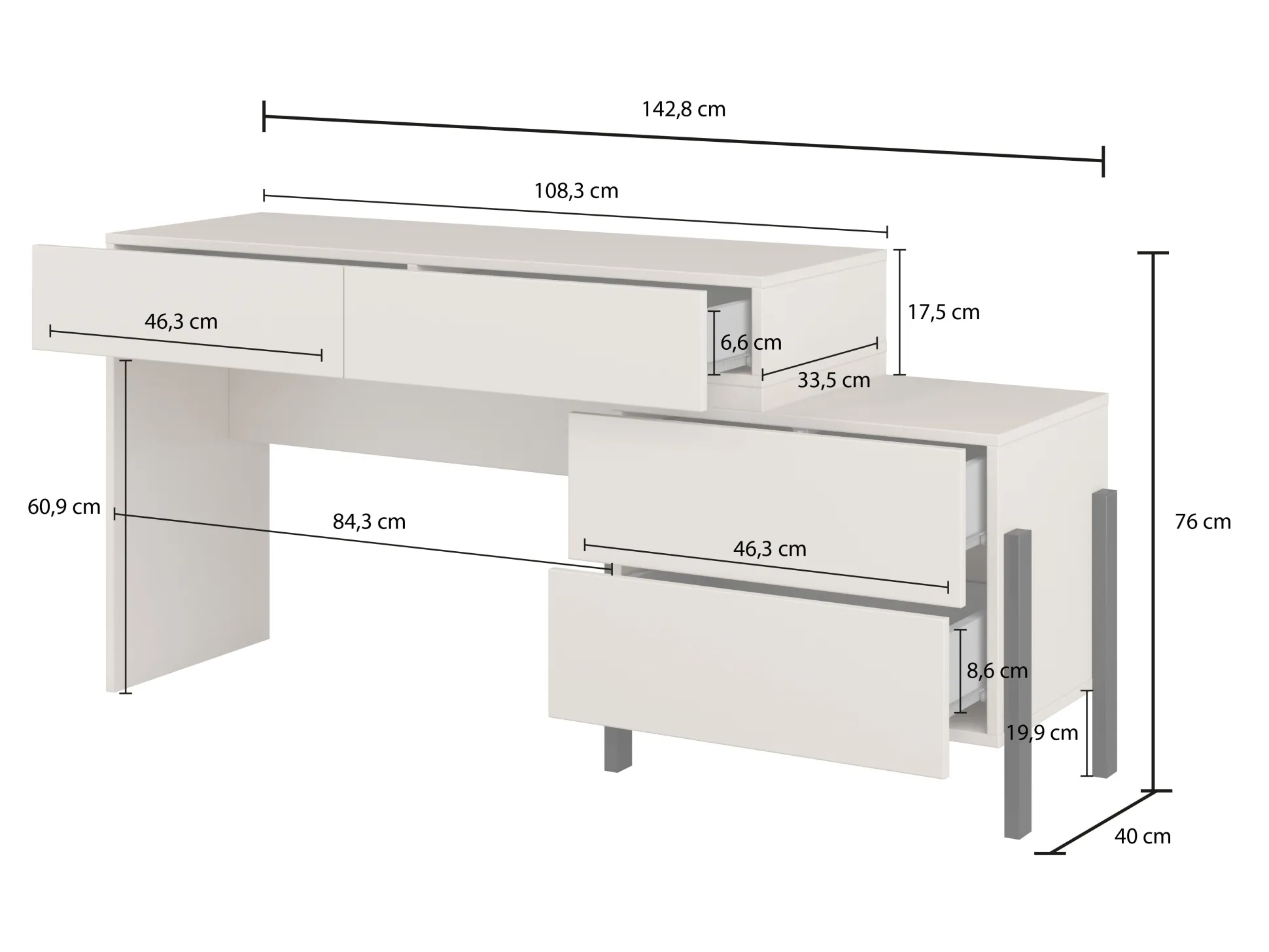Skrivebord Etsore 107