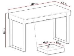 Skrivebord Fiosono 109 (Eukalyptus + Egetræ)