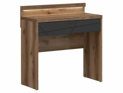 Skrivebord Fivale 120 (Mørk Delano eg + Mat sort)