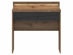 Skrivebord Fivale 120 (Mørk Delano eg + Mat sort)