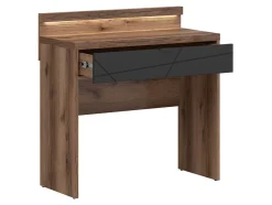 Skrivebord Fivale 120 (Mørk Delano eg + Mat sort)