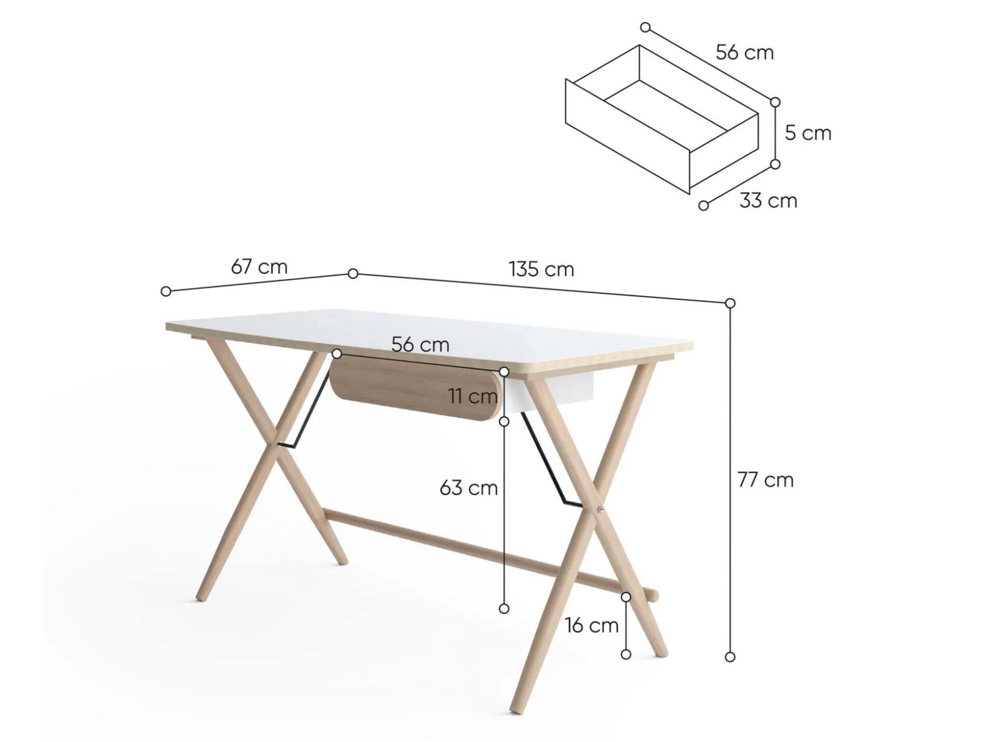Skrivebord Fresno 157