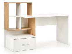 Skrivebord Houston 826 (Hvid + Gylden eg)