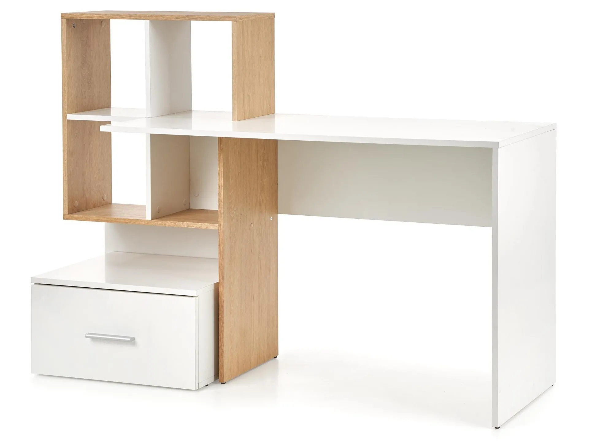 Skrivebord Houston 826 (Hvid + Gylden eg)