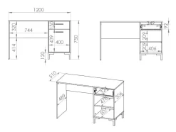 Skrivebord Larnolo 134