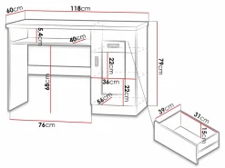 Skrivebord Lircava 114 (Lefkas eg)