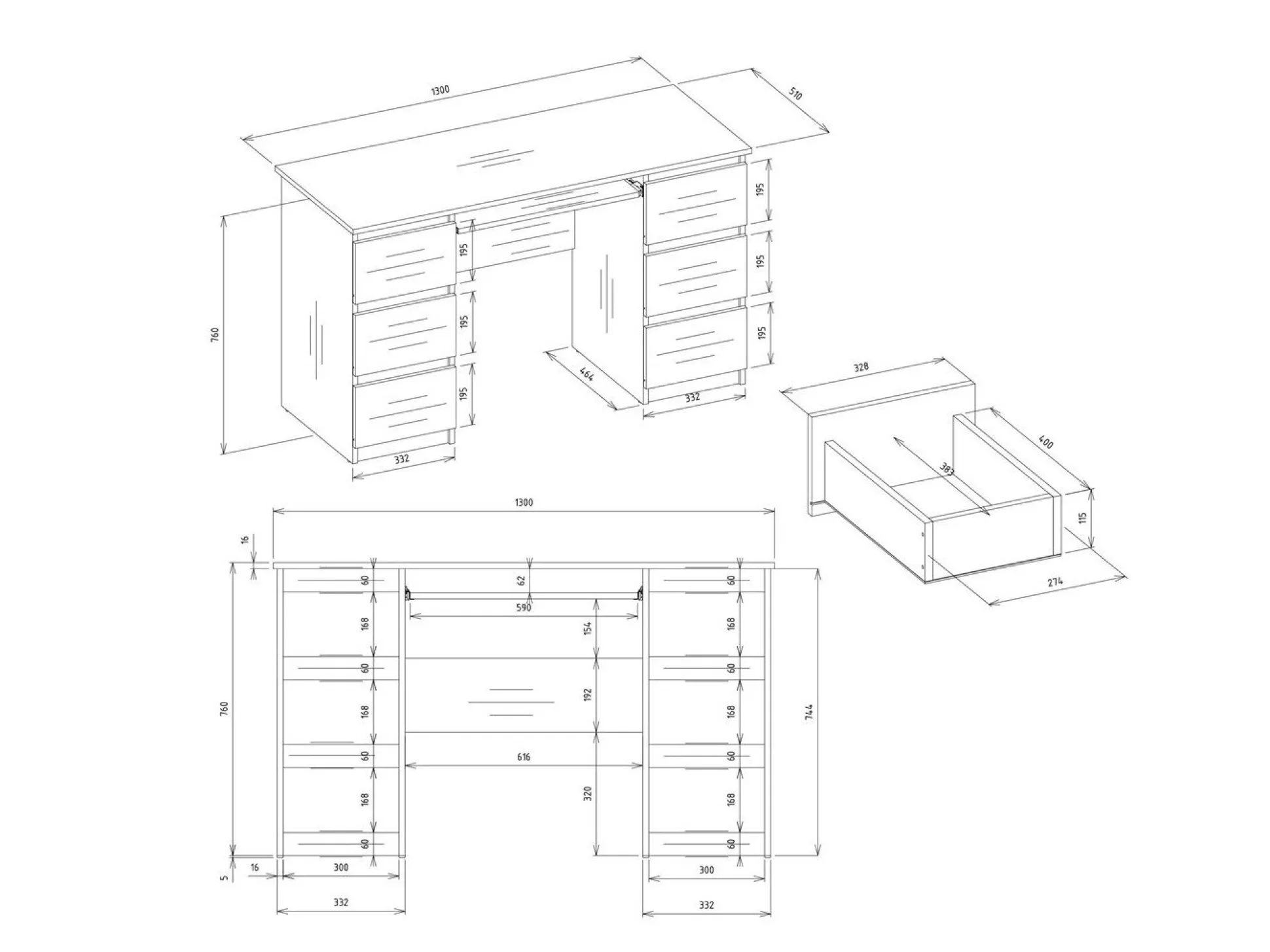 Skrivebord Mandeville 306