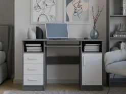 Skrivebord Mandeville 330 (Antracit + Hvid)