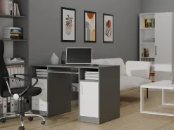 Skrivebord Mandeville 330 (Antracit + Hvid)