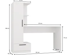 Skrivebord Mandeville 321 (Hvid)