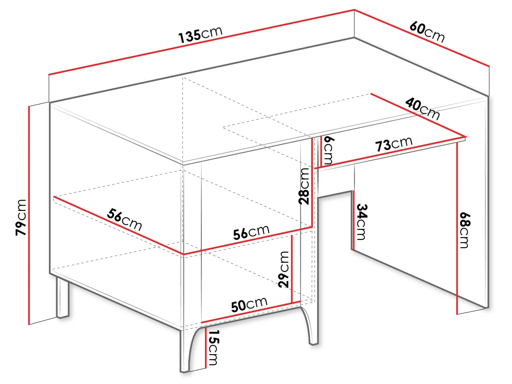 Skrivebord Mavtoru 108 (Sort)