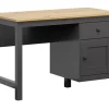 Skrivebord Sordoro 129 (Grafit + Artisan eg)