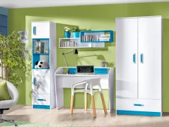 Skrivebord Sorviru 100 (Hvid + Turkis)