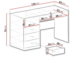 Skrivebord Tesmonu 107