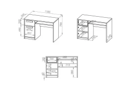 Skrivebord Tivruve 110