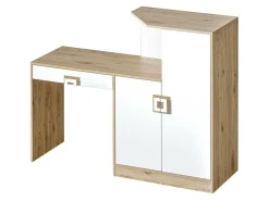 Skrivebord Tolfere 105 (Lys eg + Hvid)