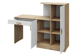 Skrivebord Tolfere 105 (Lys eg + Hvid)