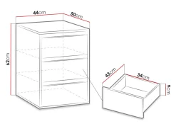 Skuffesektion Catromi 124 (Hvid)