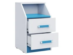 Skuffesektion Sorviru 102 (Hvid + Turkis)