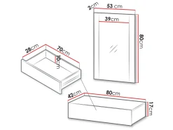 Sminkebord Evavese 109 (Beige)