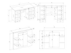 Sminkebord Mandeville 359 (Hvid)