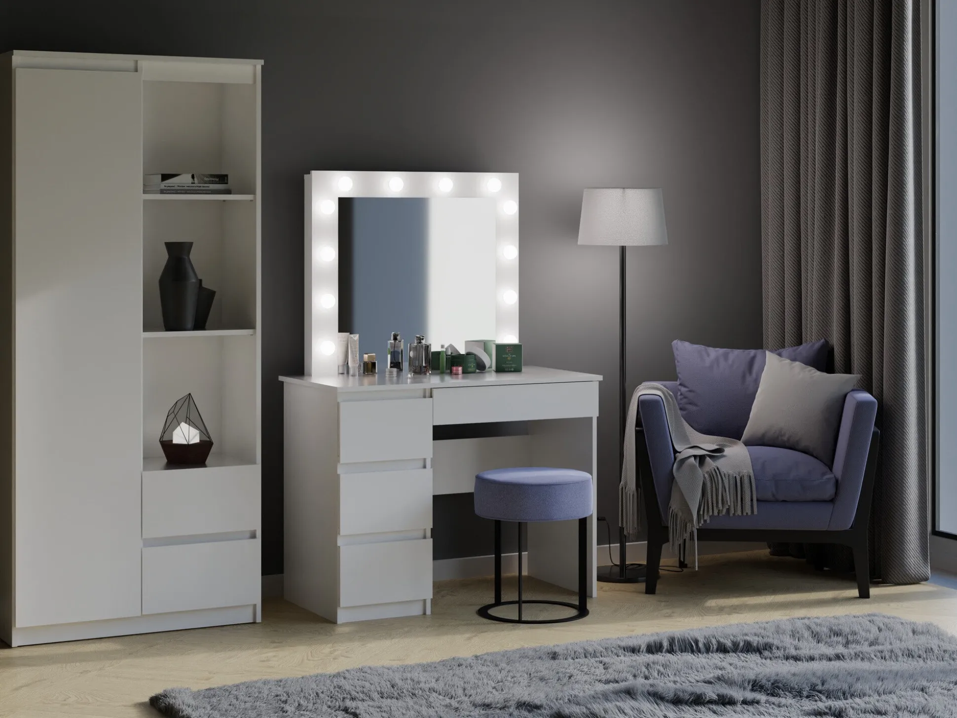 Sminkebord Mandeville 156 (Hvid)