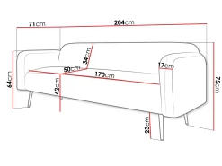 Sofa Comfivo Beatitudo III (Uttario Velvet 2972)