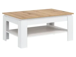 Sofabord Catelbi 115 (Hvid + Egetræ)