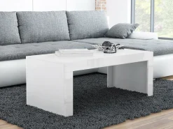 Sofabord Charlotte 107 (Hvid + Glansfuld hvid)