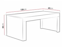 Sofabord Charlotte 107 (Hvid + Glansfuld hvid)