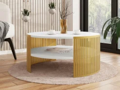 Sofabord Civer I (Gylden + Hvid)