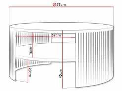 Sofabord Civer II (Lyserød + Hvid)