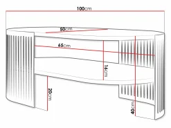 Sofabord Civer VI (Sort + Hvid)