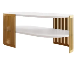 Sofabord Civer VII (Gylden + Hvid)