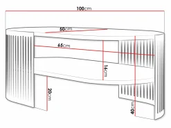 Sofabord Civer VII (Lyserød + Hvid)