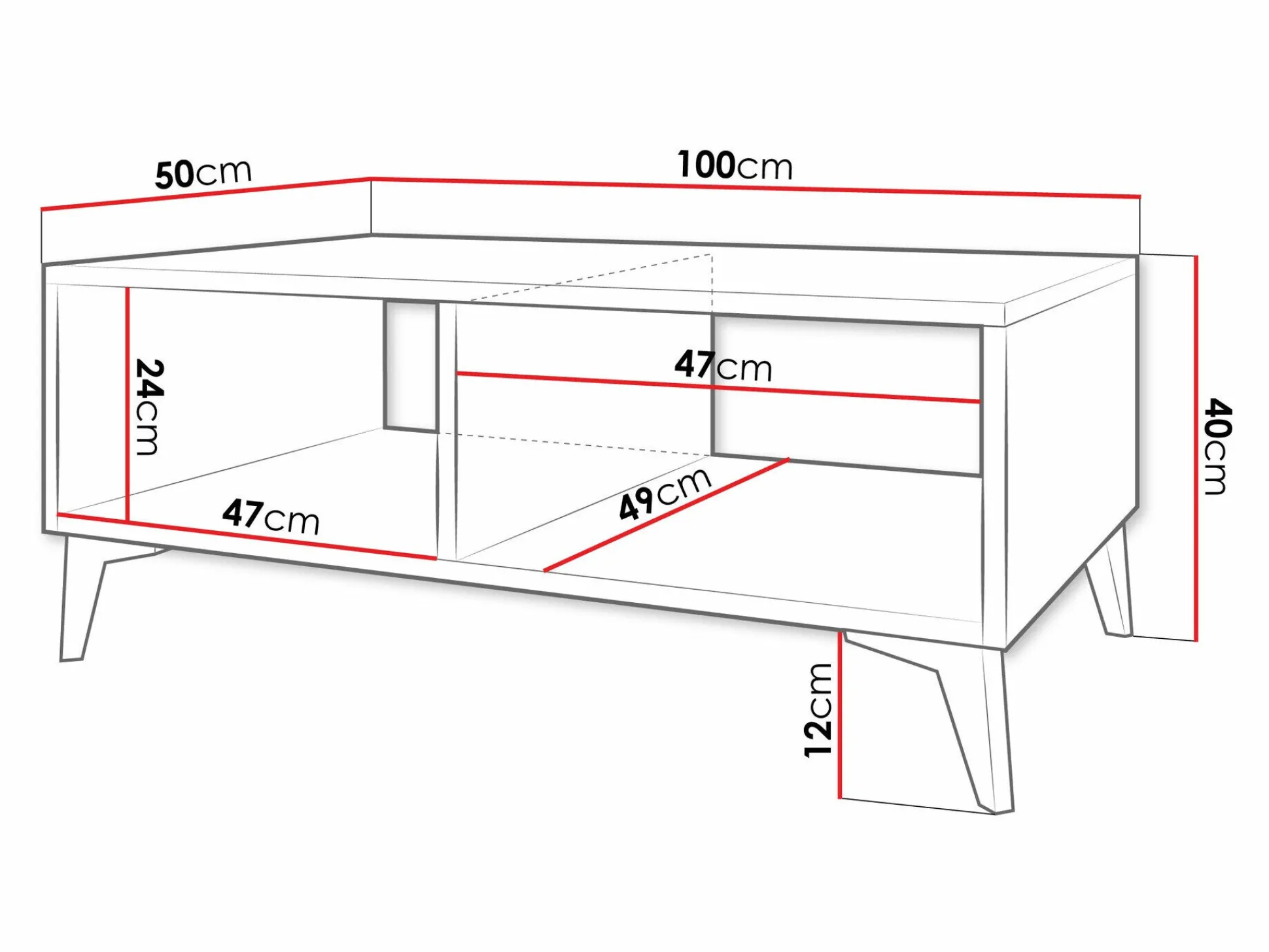 Sofabord Comfivo Arbutus (Hvid)