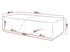 Sofabord Comfivo Daldune (Hvid + Wotan eg)