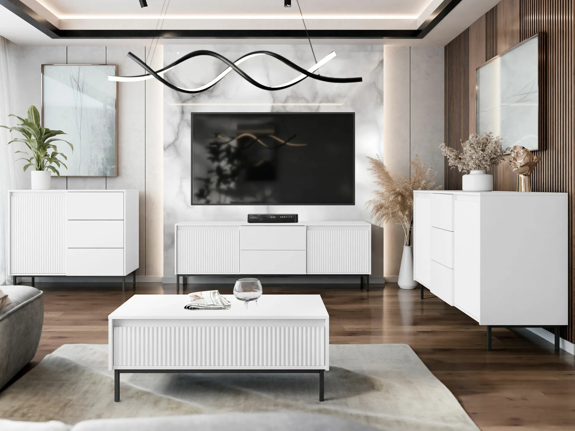 Sofabord Comfivo Delruva (Hvid)