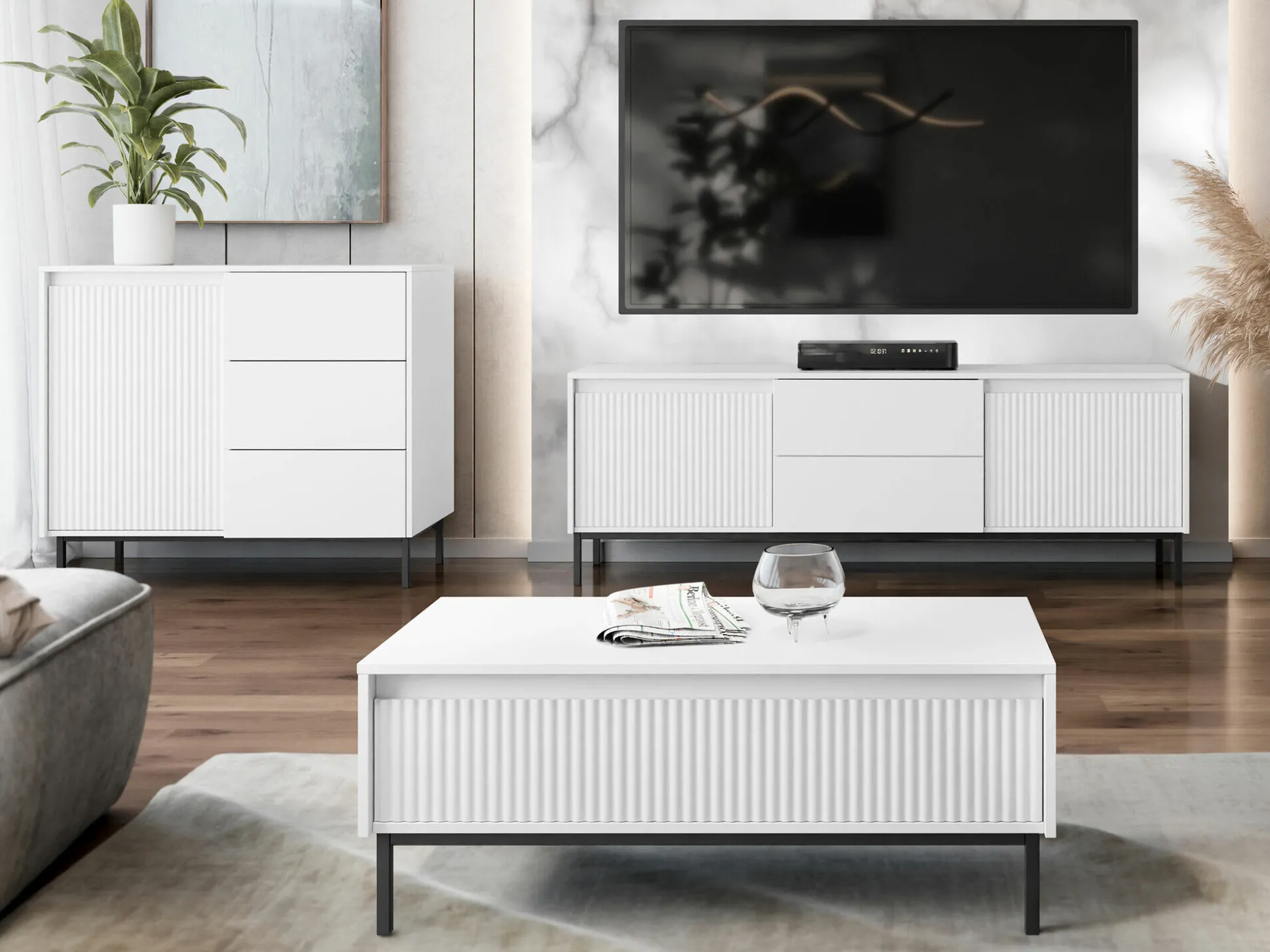 Sofabord Comfivo Delruva (Hvid)