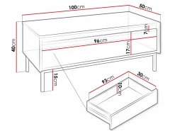 Sofabord Comfivo Delruva (Hvid)