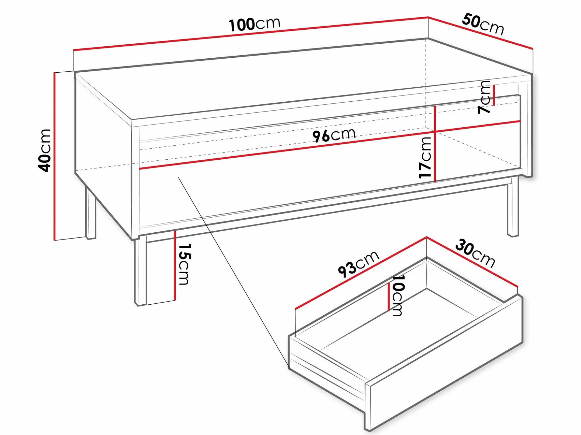 Sofabord Comfivo Delruva (Hvid)