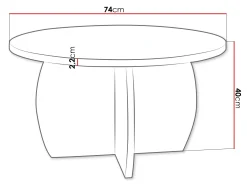 Sofabord Comfivo Pagas (Sort marmor + Sort)