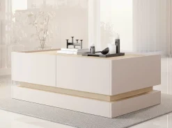 Sofabord Comfivo Tilia (Lysebrun + Egetræ)